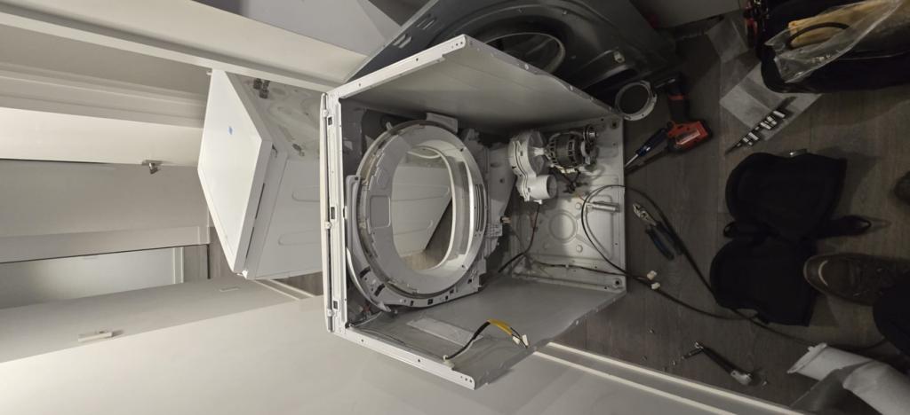 Dryer motor wheel replace