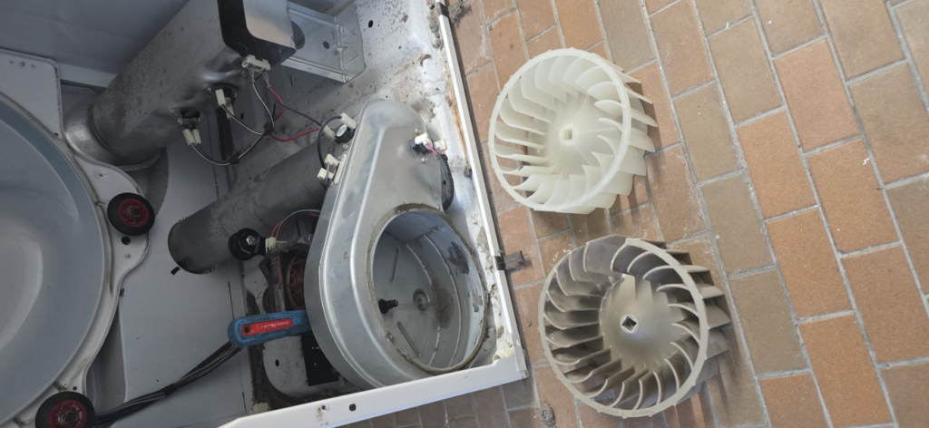 Dryer replace motor wheel