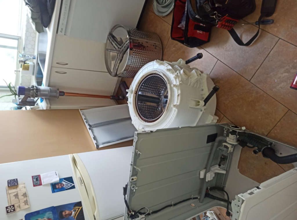 During work installation inner tub