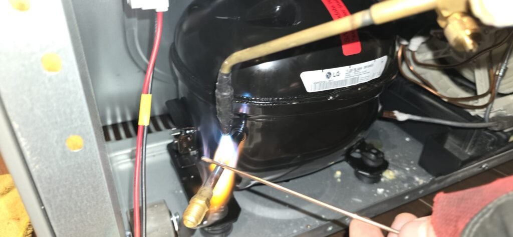 Fridge compressor Installation after