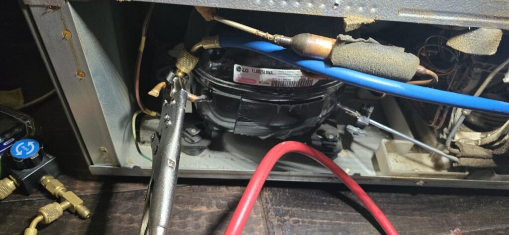 Fridge compressor Installation. Before