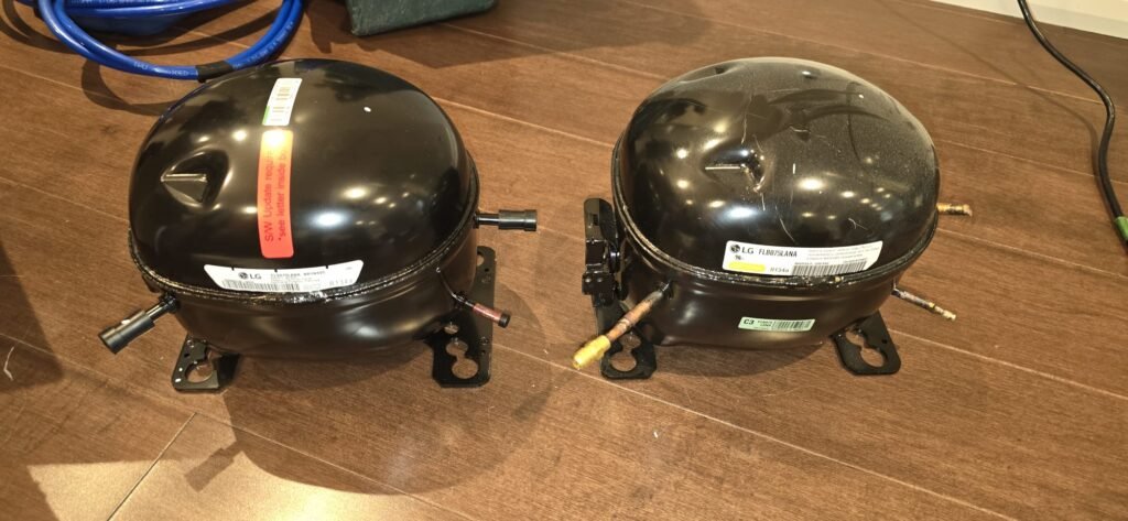 Fridge compressor new and old