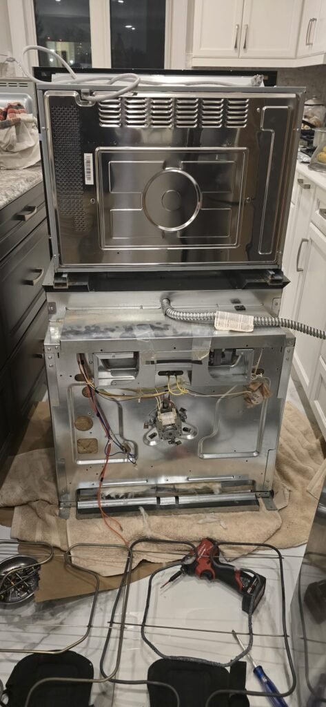 Wall oven. Replace bake element